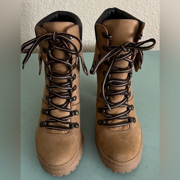 See By Chloe Eileen Lace Up Ankle Platform Hiking Boots Booties Shoes $445 New - Picture 12 of 15